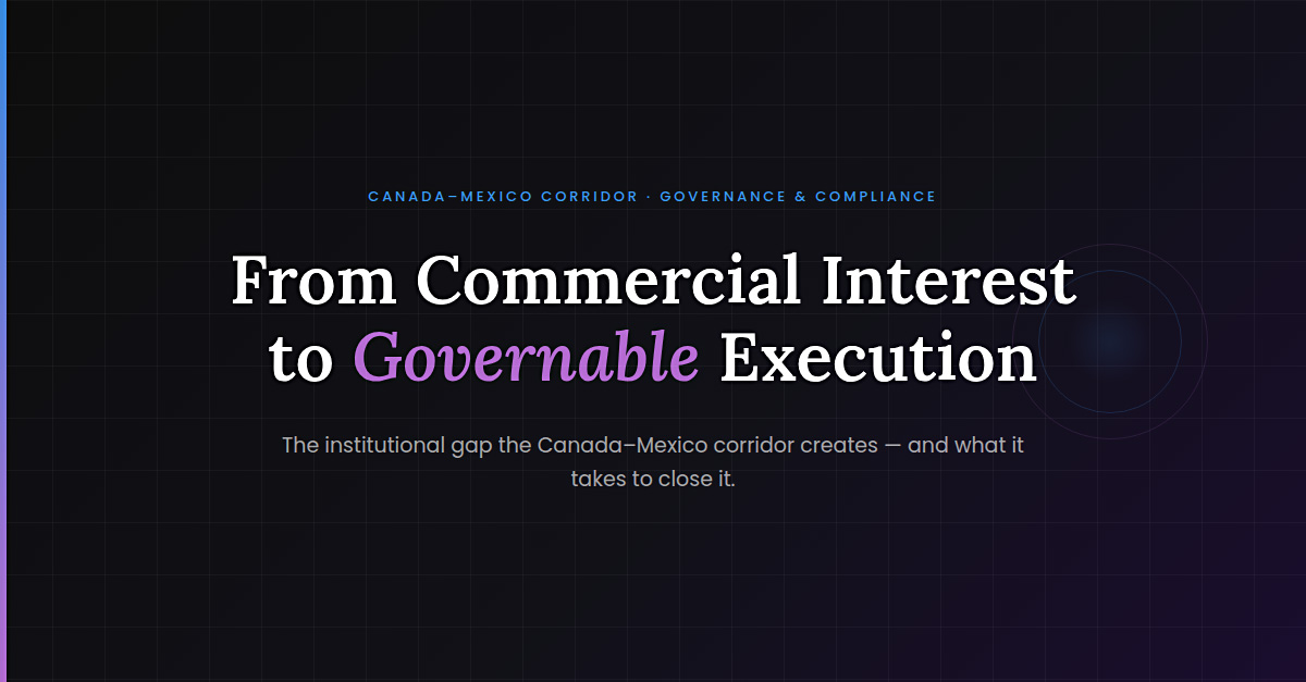 From Commercial Interest to Governable Execution