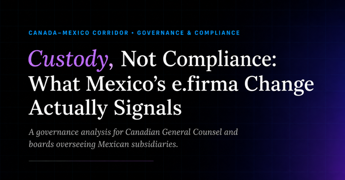 Custody, not Compliance